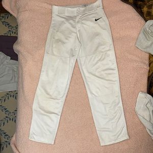 White Nike Youth Boys XL Baseball Pants Dri Fit